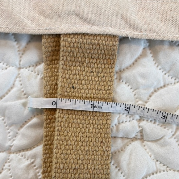 Eloquence Canvas and Burlap Two-Tone Tote Bag 14 x17.5 NWOT - Picture 5 of 7